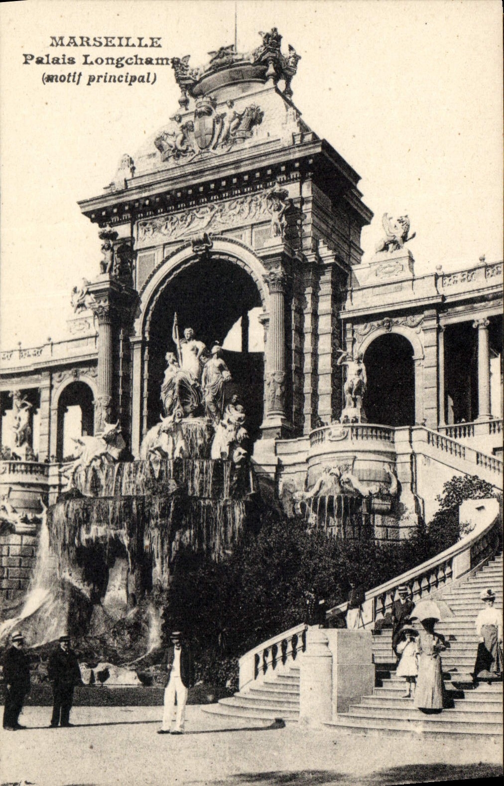CPA Marseille Palais Longchamp motif principal 
