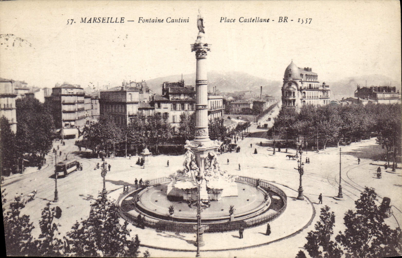 CPA Marseille Fontaine Cantini Place Castellane 