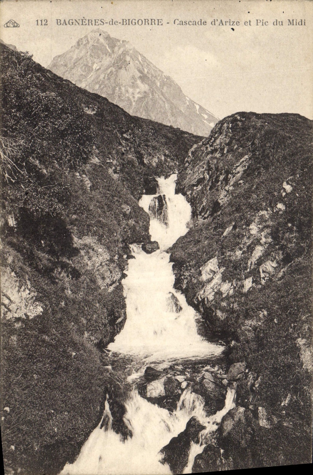 CPA Bagneres de Bigorre Cascade d'Arize et Pic du Midi