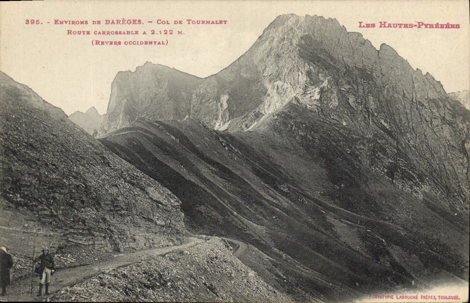 CPA Environs de Bagneres Col de Tourmalet Route Carrossable Ravere occidental