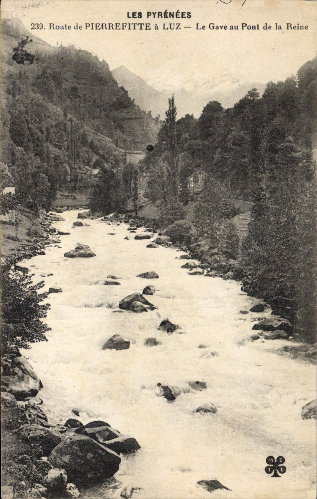 CPA Les Pyrenees Route de Pierrefitte a Luz le Gave au Pont de la Reine 