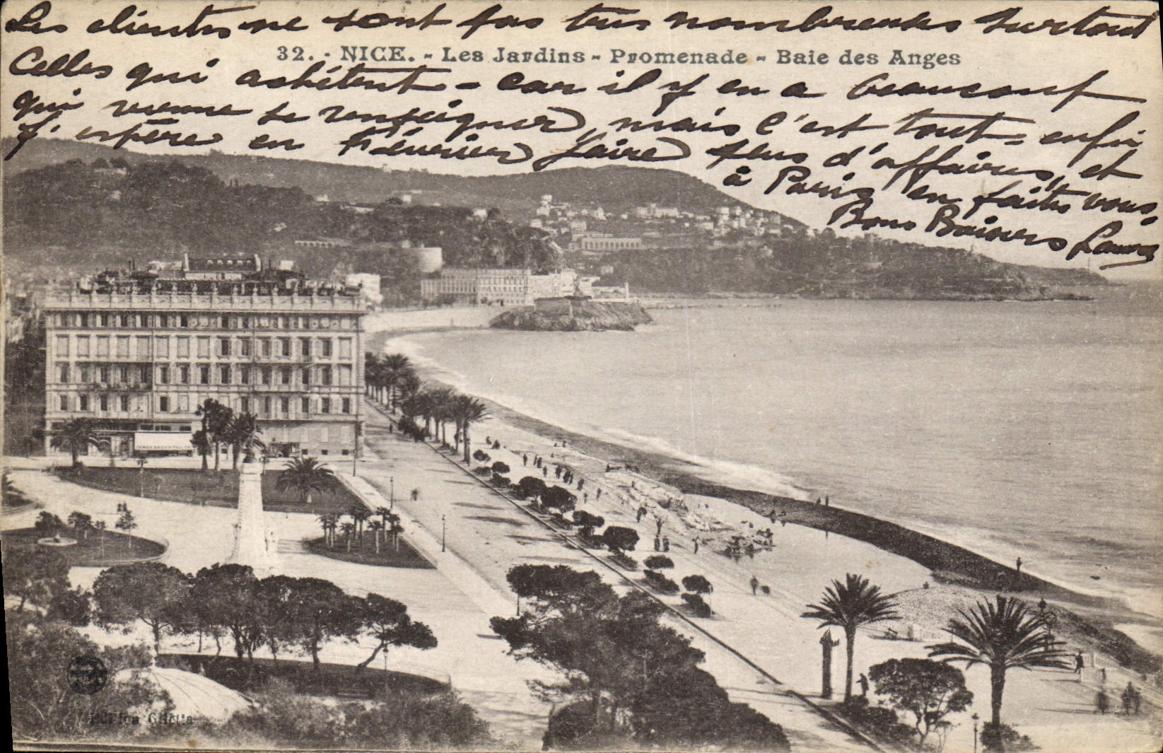 CPA Nice Les Jardins Promenade Baie des Anges 