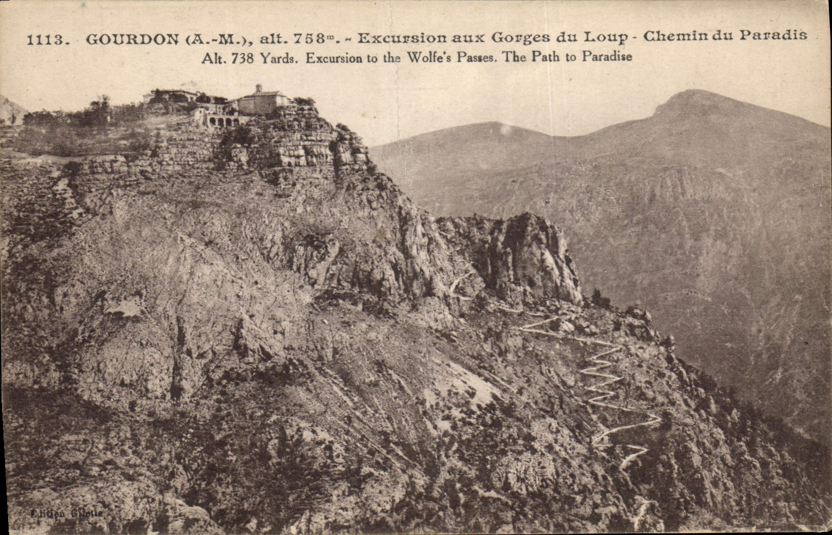 CPA Gourdon A M Excursion aux Gorges du Loup Chemin du Paradis 
