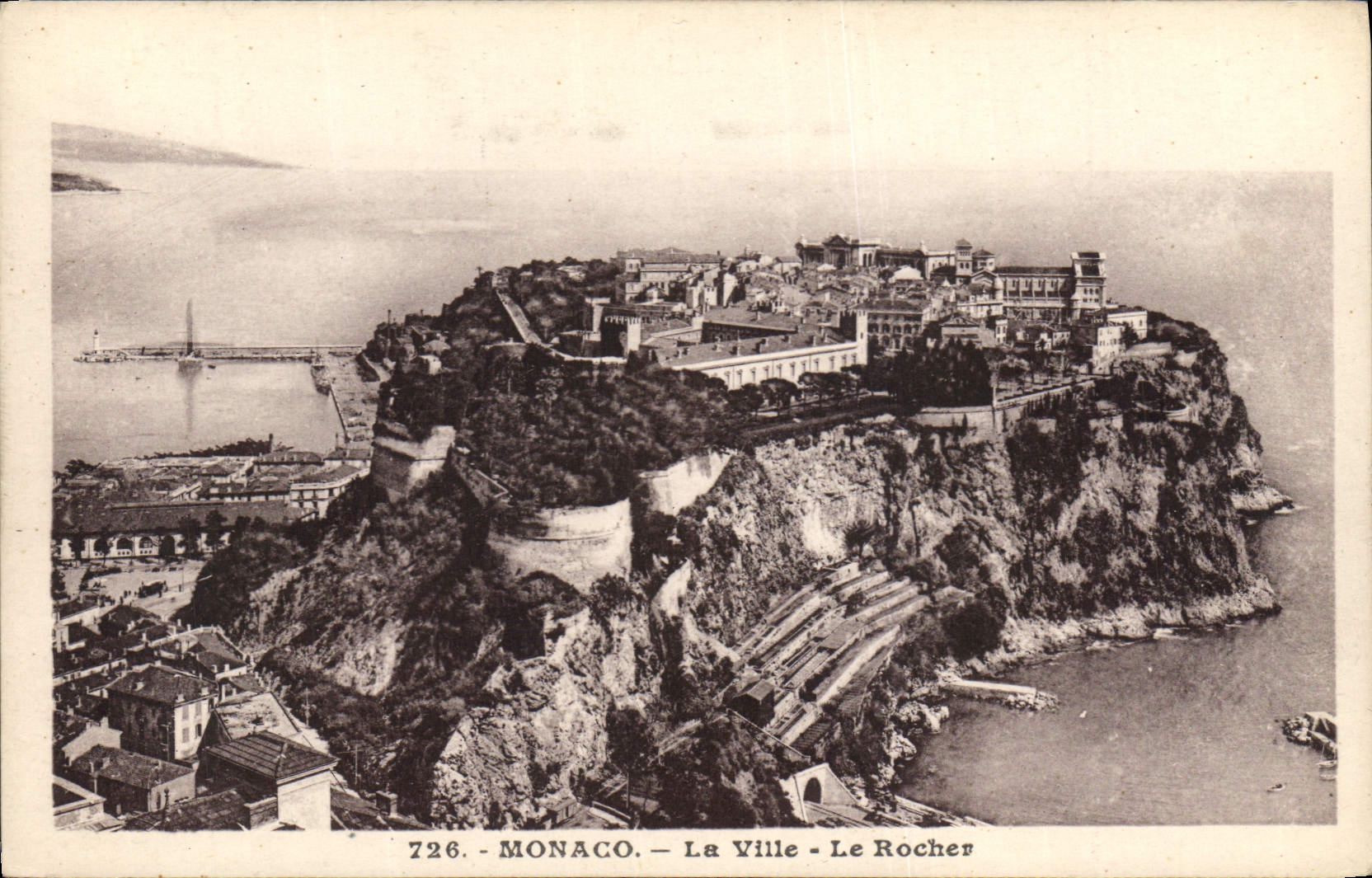 CPA Monaco La Ville Le Rocher 