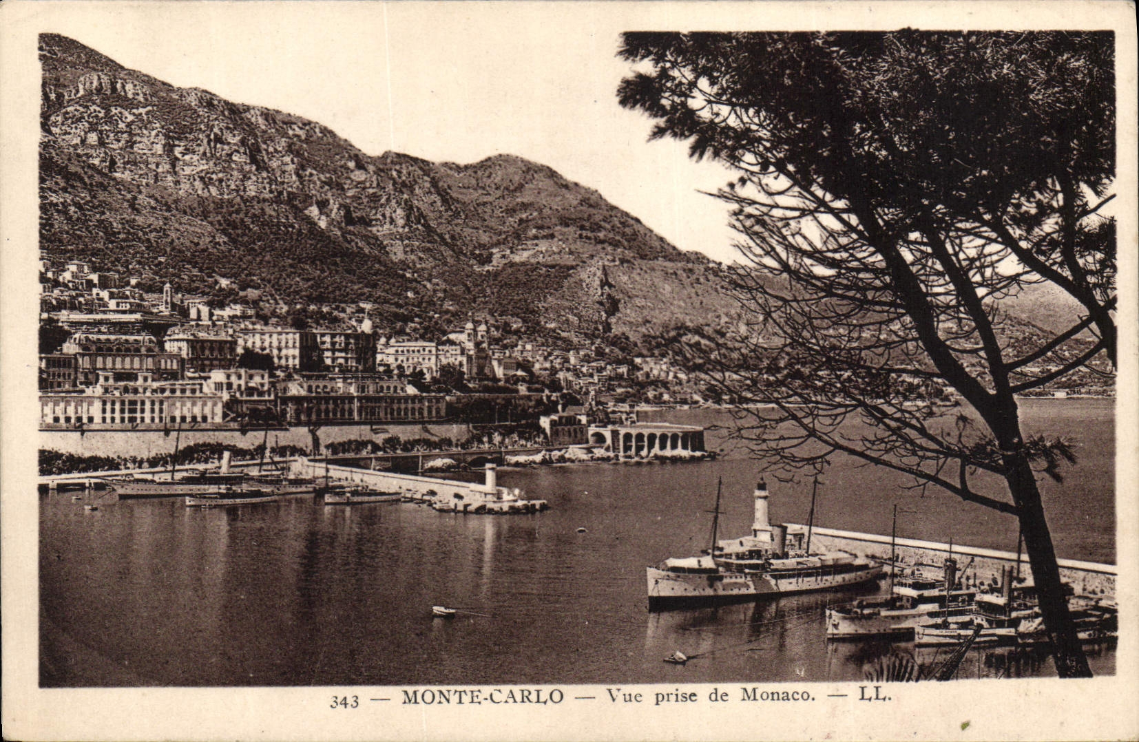 CPA Monte Carlo vue prise de Monaco 