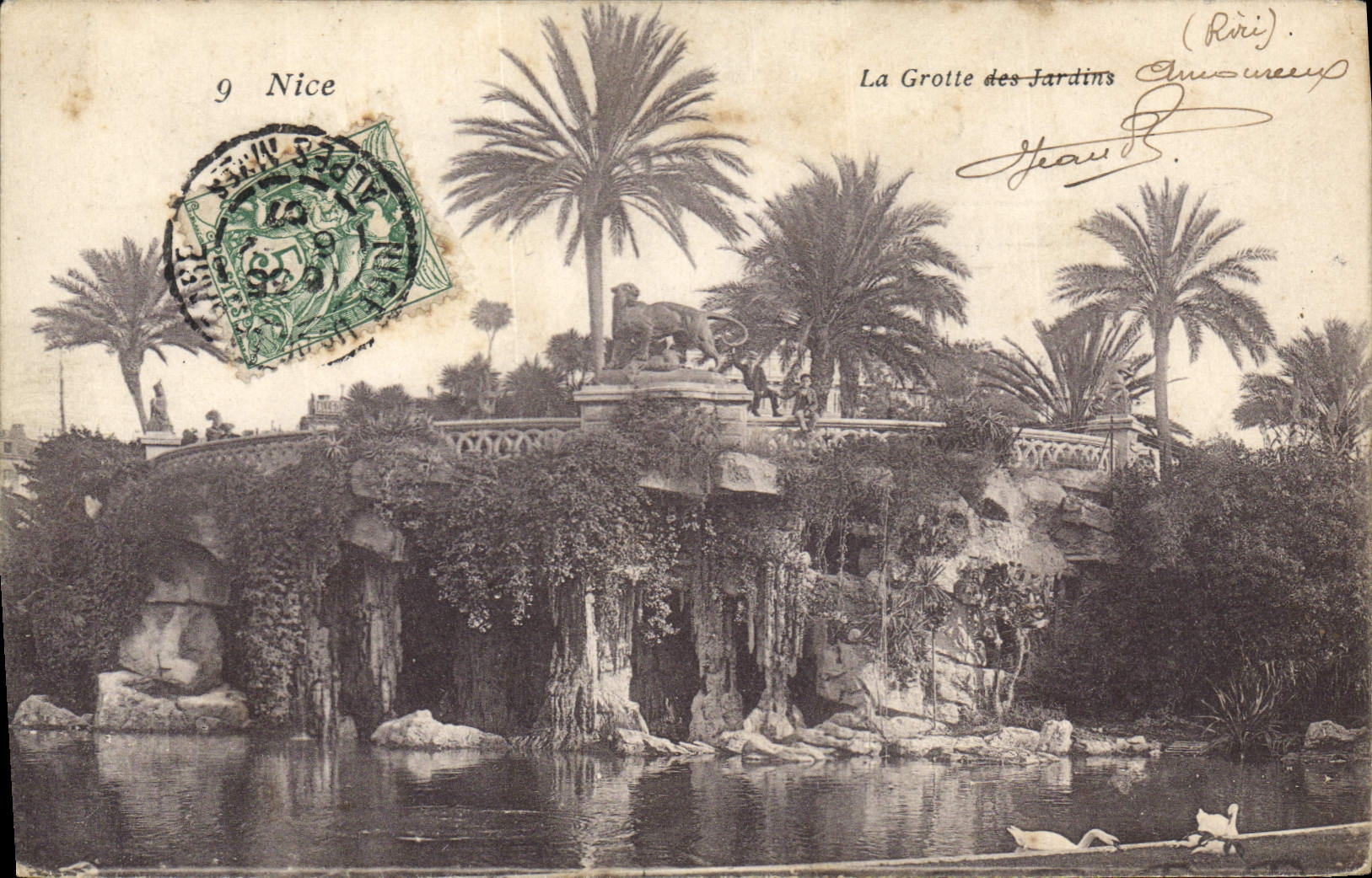 CPA Nice la grotte des Jardins 