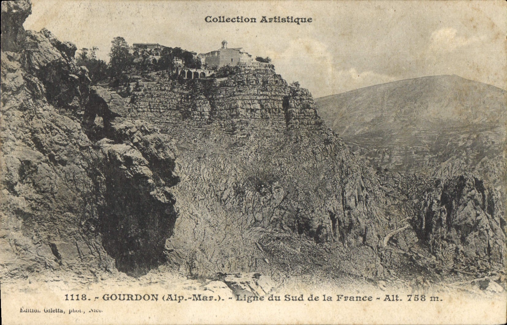 CPA Collection Artistique Gourdon Alp Mar Ligne du Sud de la France 