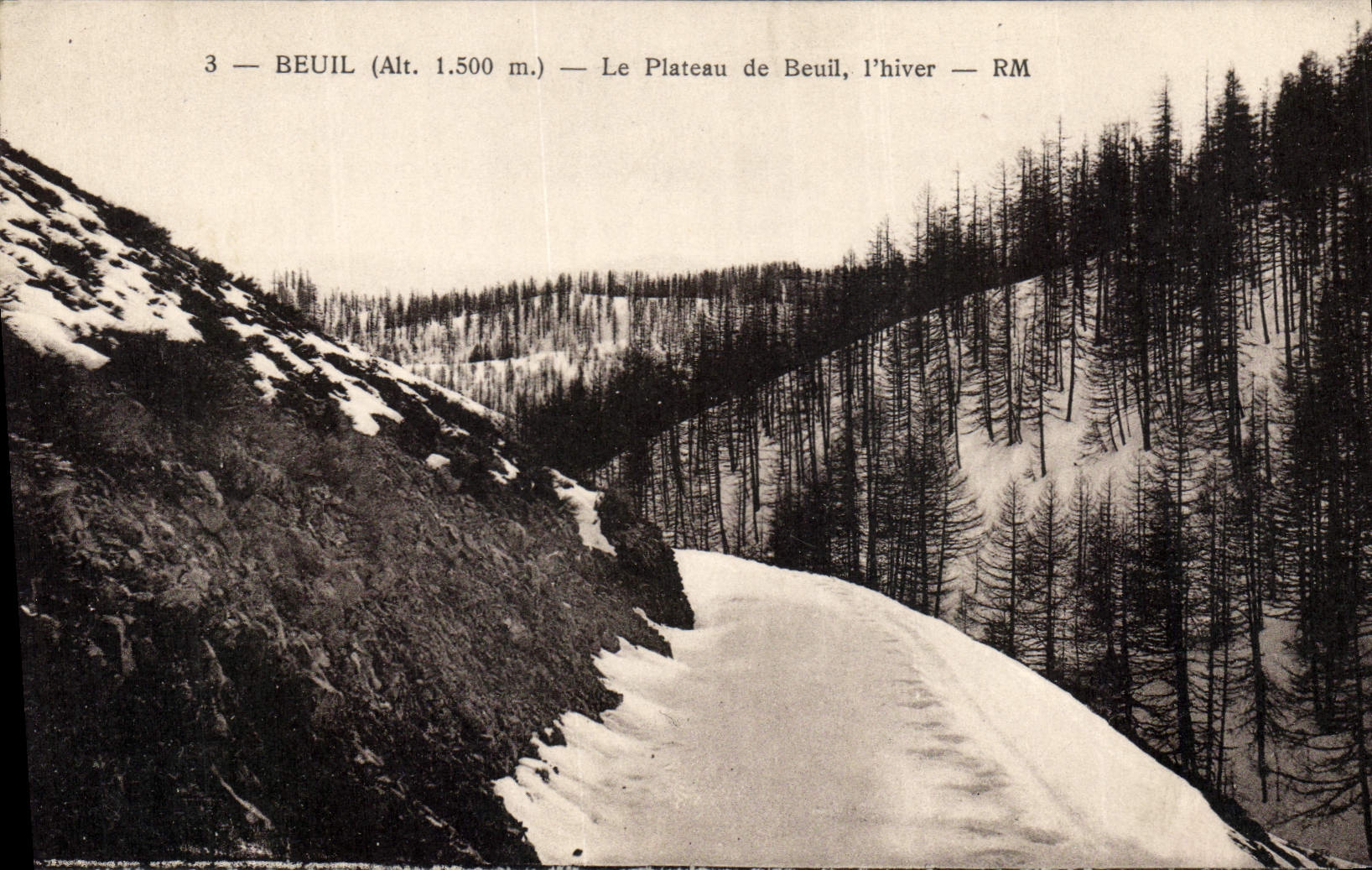 CPA Beuil le Plateau de Beuil l'hiver