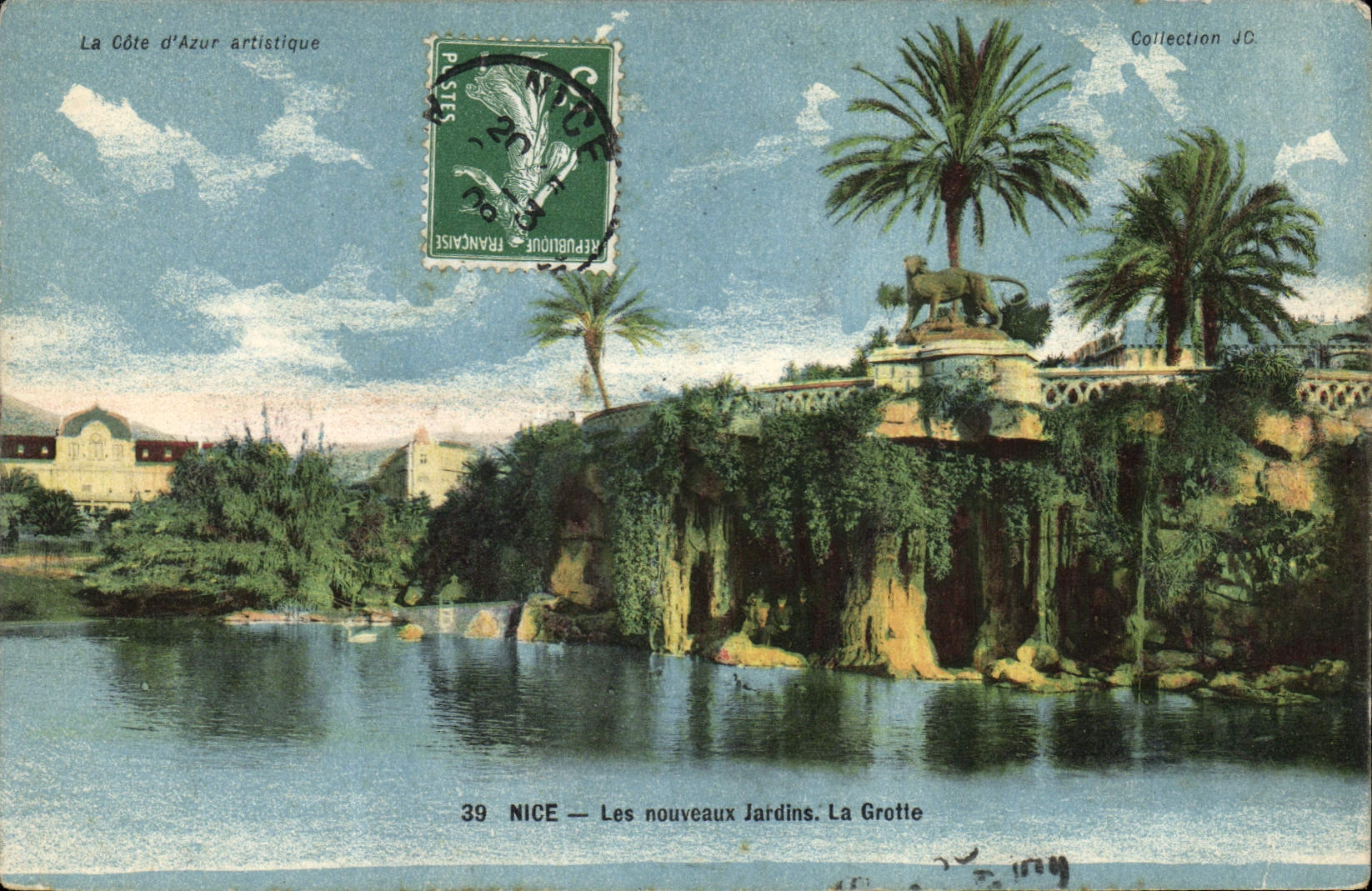 CPA La Cote d'Azur artistique Nice les Nouveaux Jardins la Grotte 
