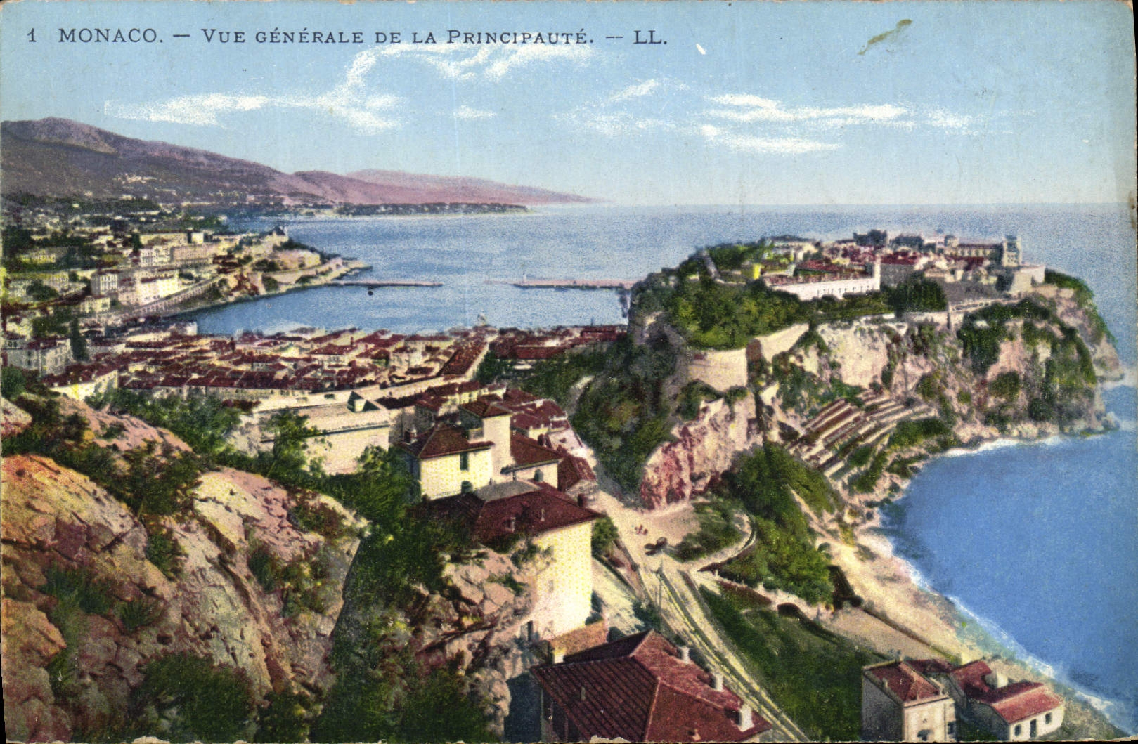 CPA Monaco vue generale dela principaute 