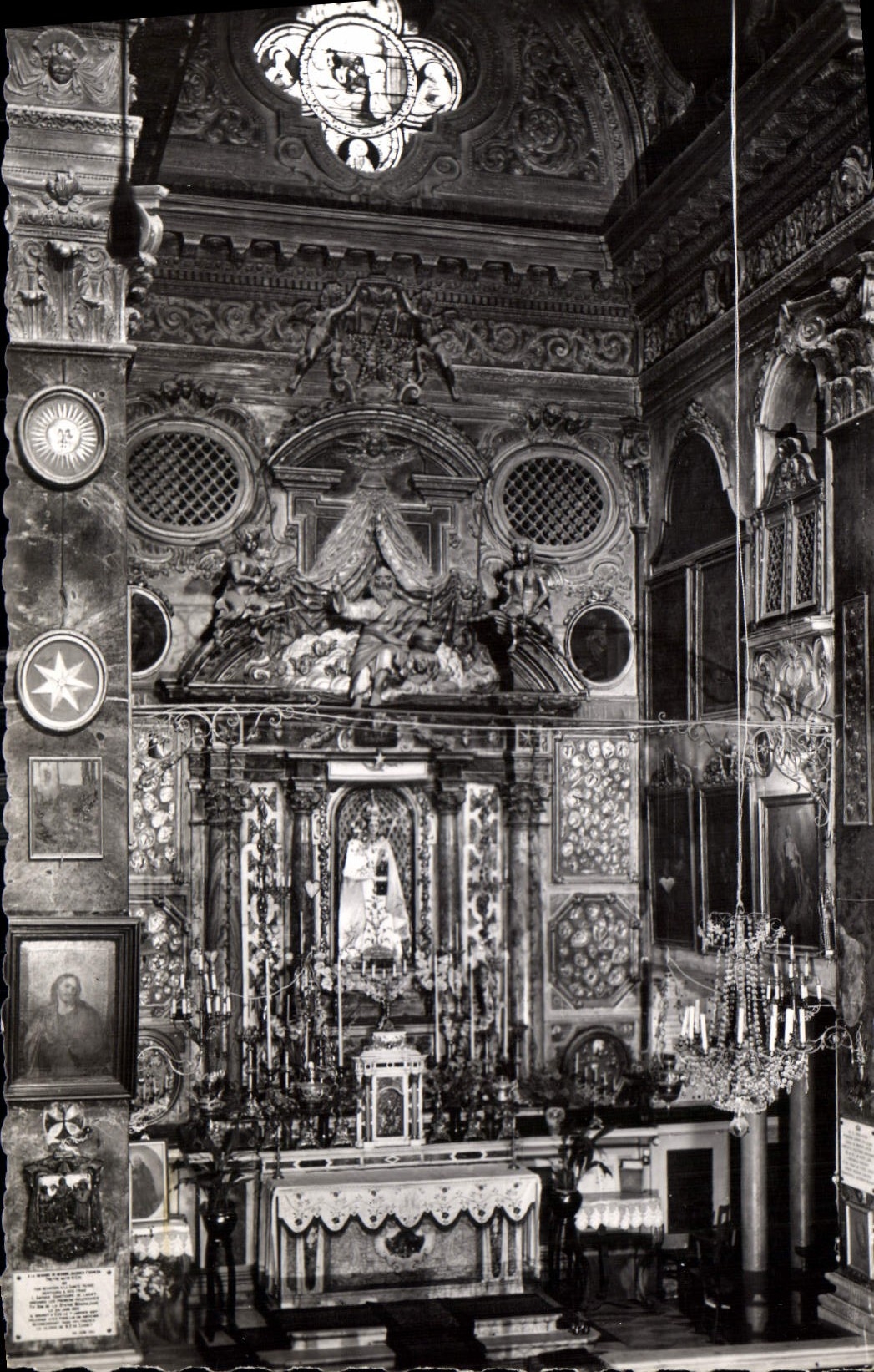 CPA Notre Dame de Laghet A M Interieur du Sanctuaire 