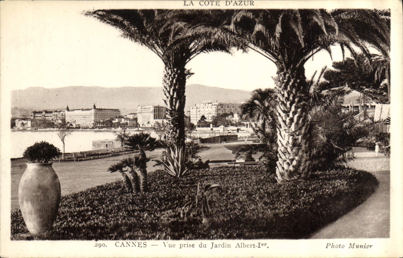 CPA Cannes vue prise du Jardin Albert Ier