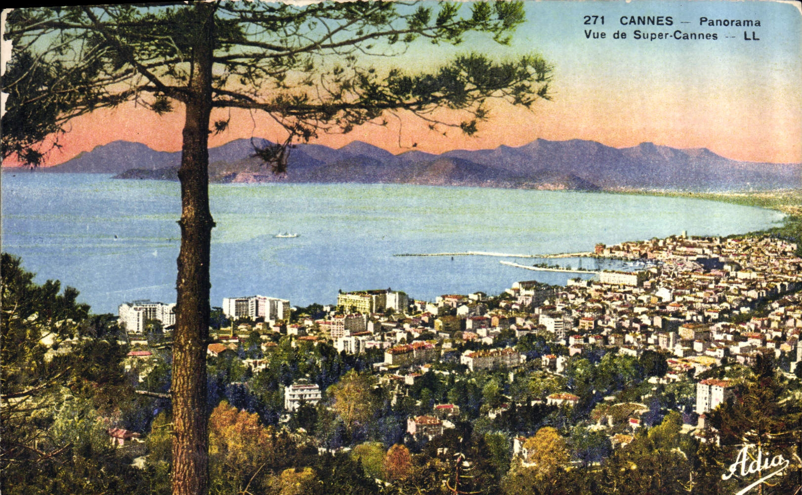 CPA Cannes Panorama vue de Super Cannes 