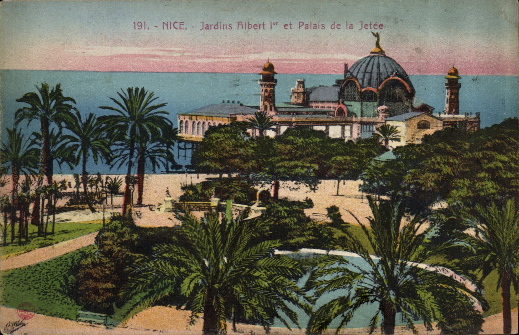 CPA Nice Jardins Albert Ier et Palais de la Jetee