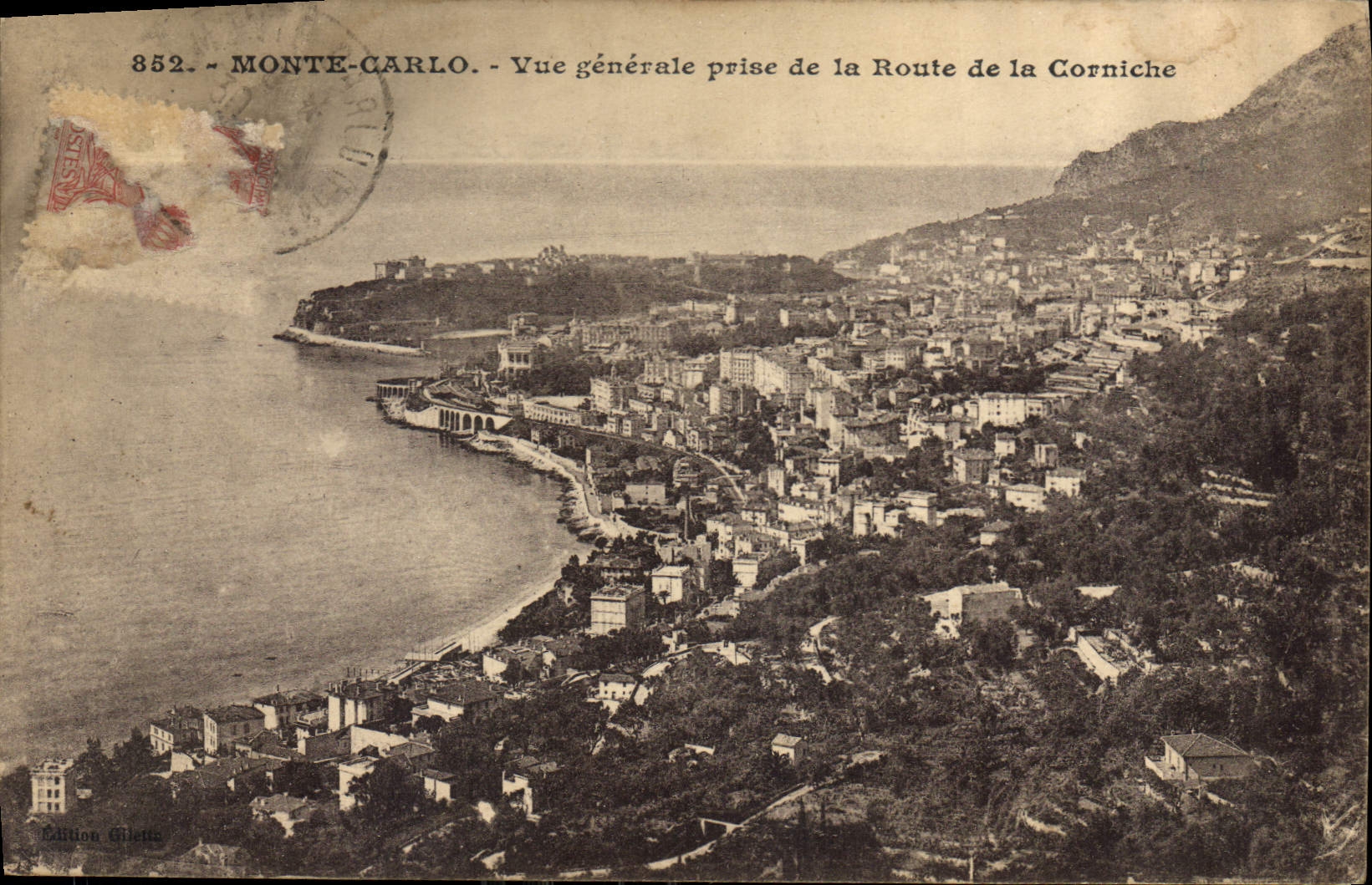 CPA Monte Carlo vue generale prise dela Route de la Corniche 