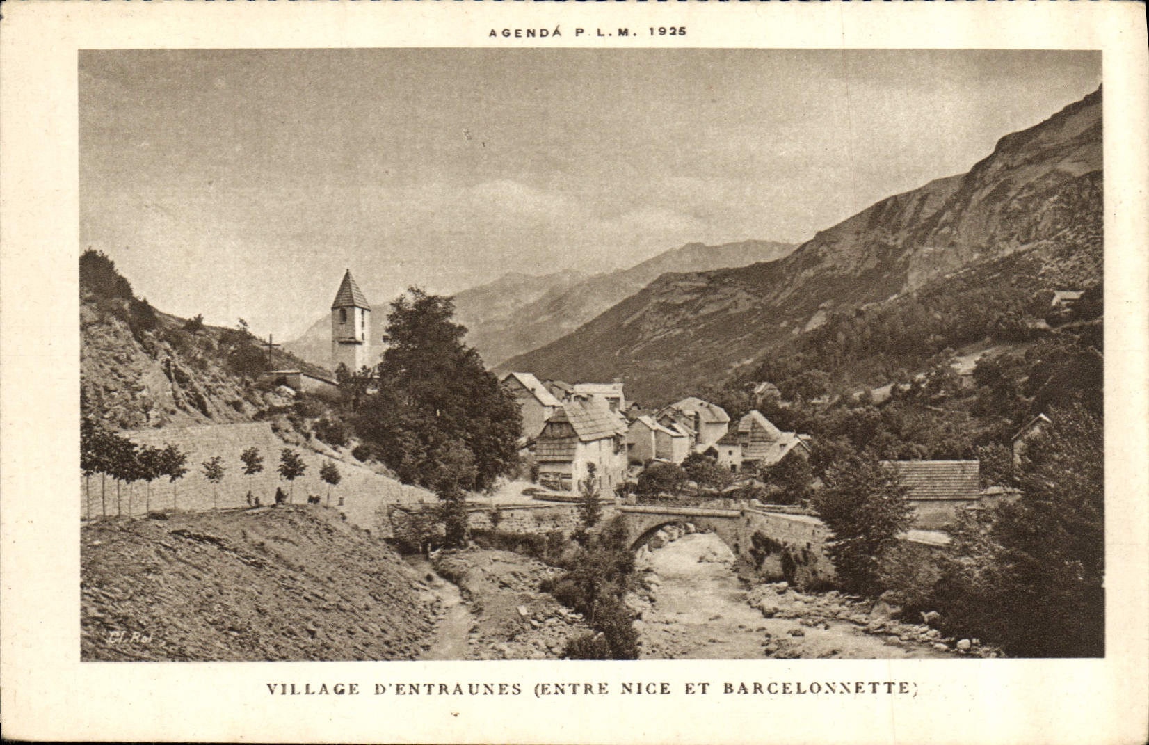 CPA Agenda PLM 1926 Village d'Entraunes entre Nice et Barcelonnette