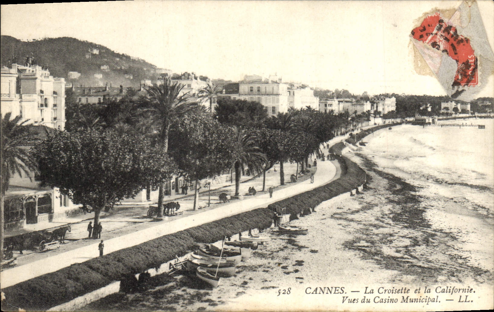 CPA Cannes la croisette et la Californie vues du Casino Municipal 