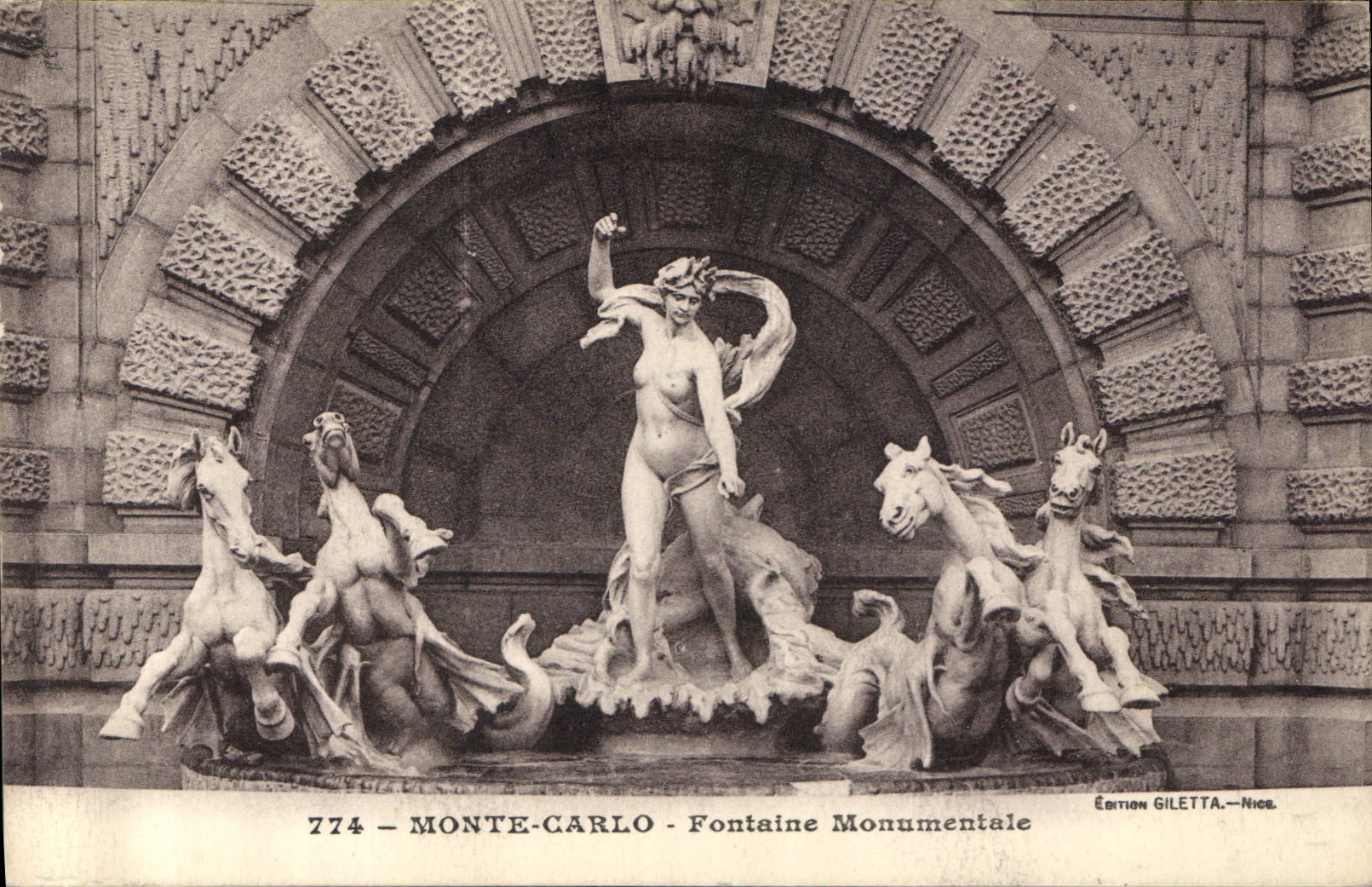 CPA Monte Carlo Fontaine Monumentale 