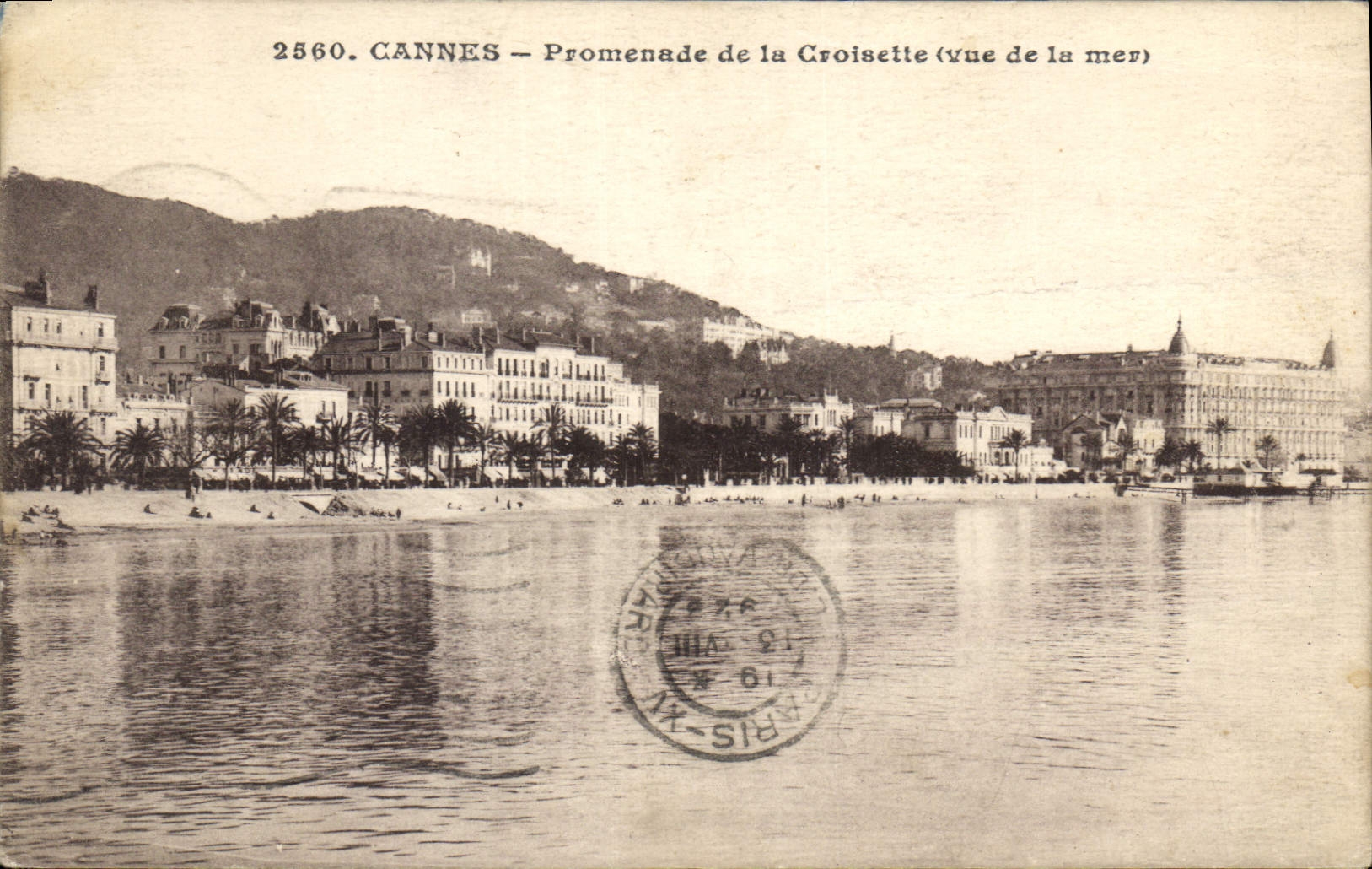 CPA Cannes Promenade de la Croisette vue de la Mer 