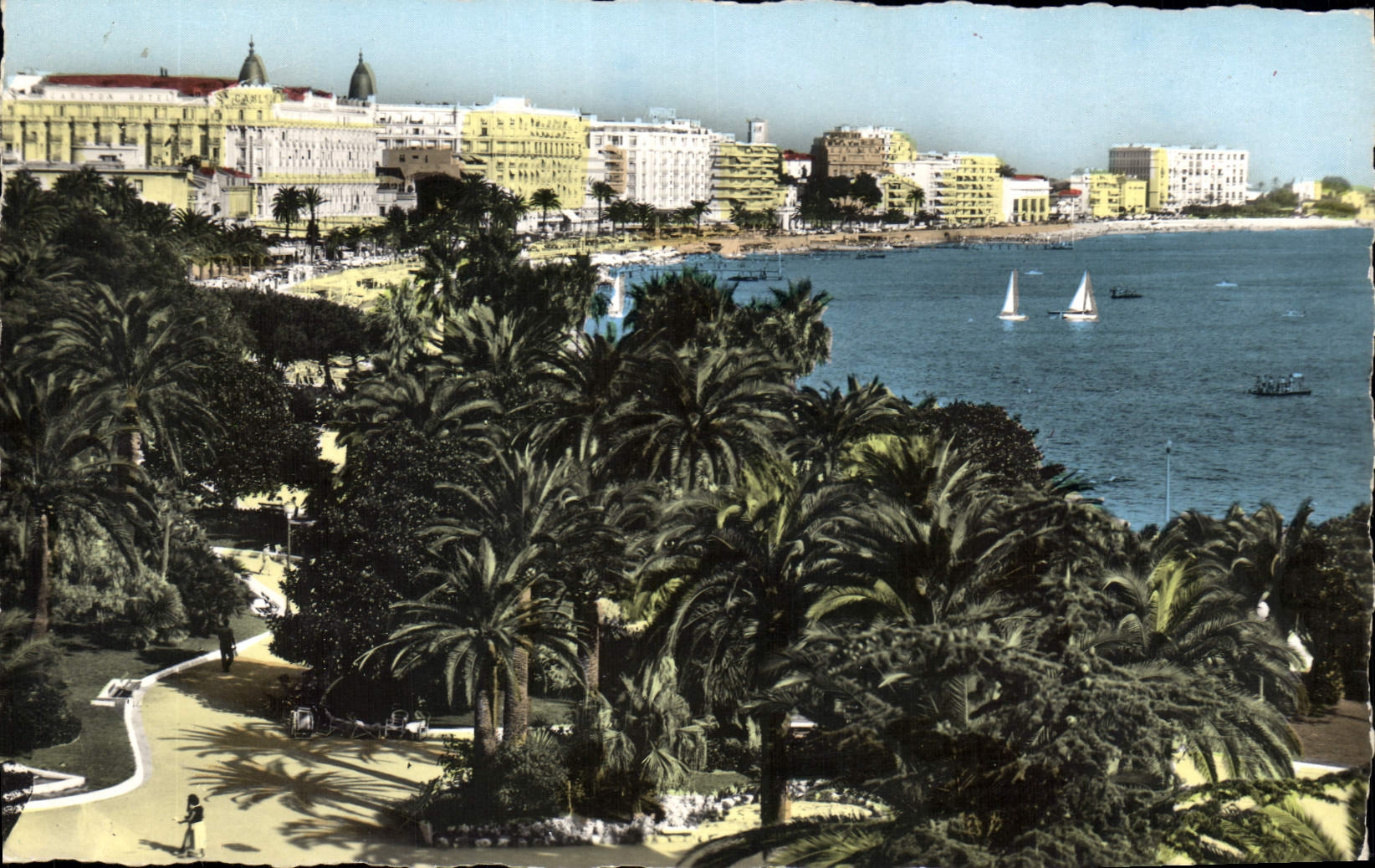 CPA La Cote d'Azur Cannes les Jardins et les Hotels sur la Croisette 