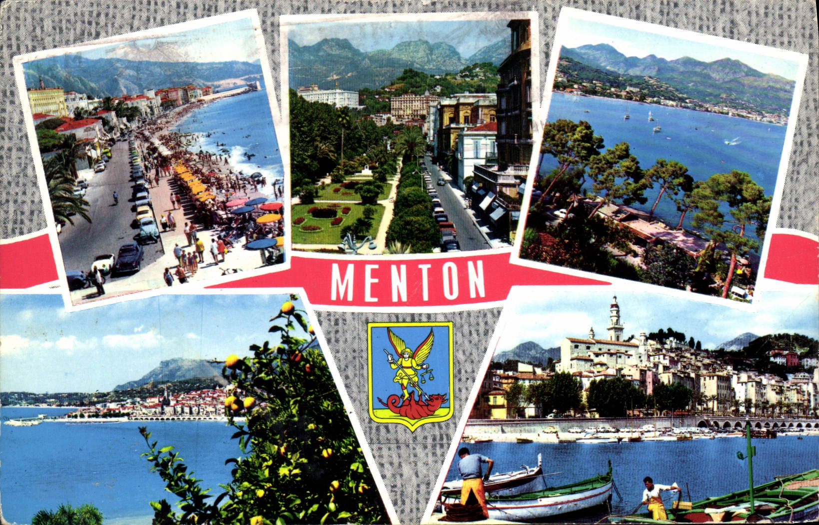 CPA La Cote d'Azur Menton Boulevard General Laciere Le Jardin Vue sur Carnotes et Menton Vue general