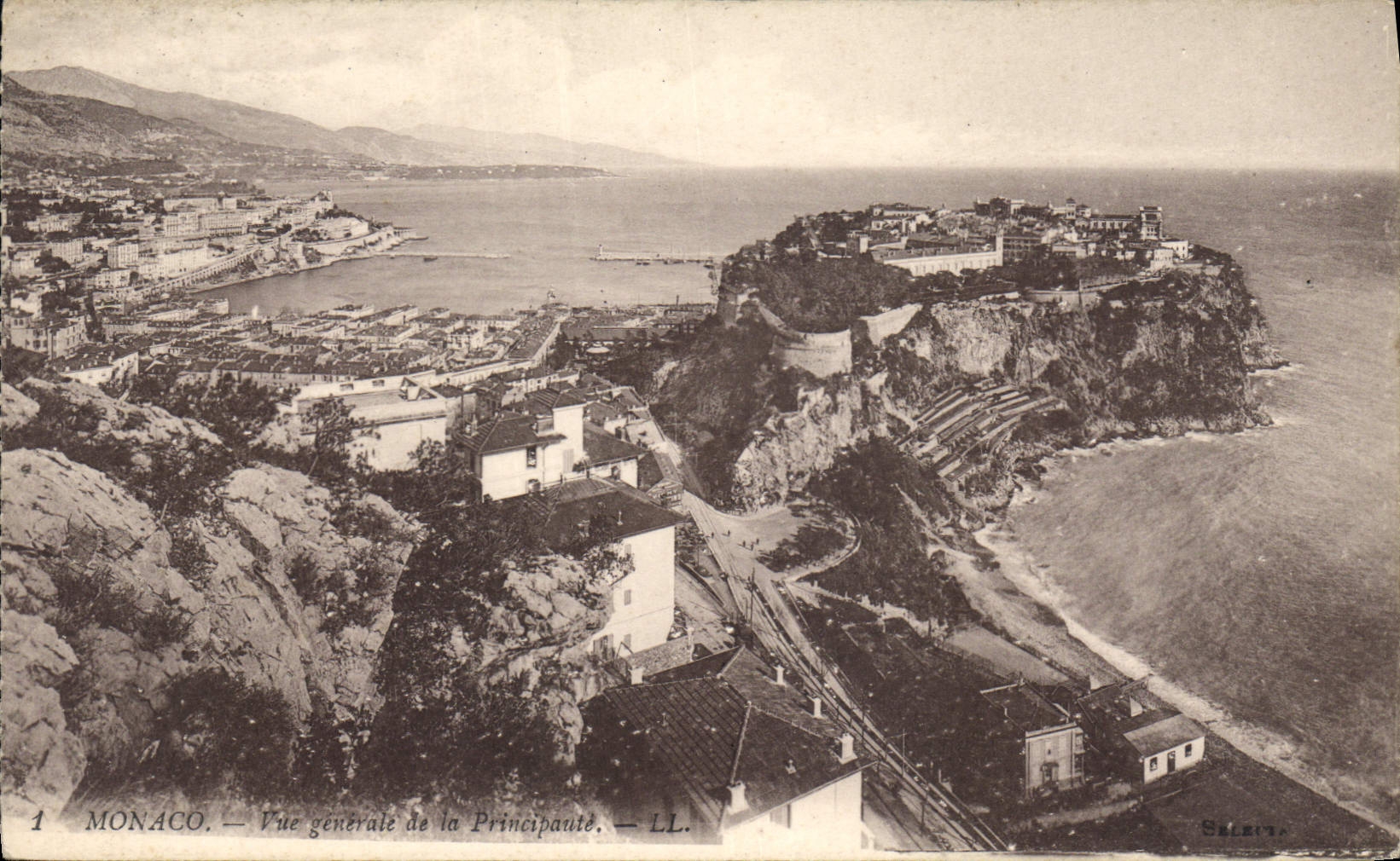 CPA Monaco Vue generale de la Principaute 