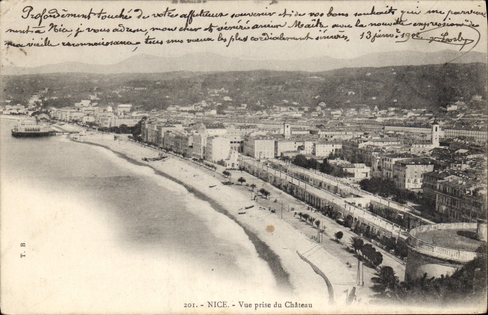 CPA Nice Vue prise du Chateau 