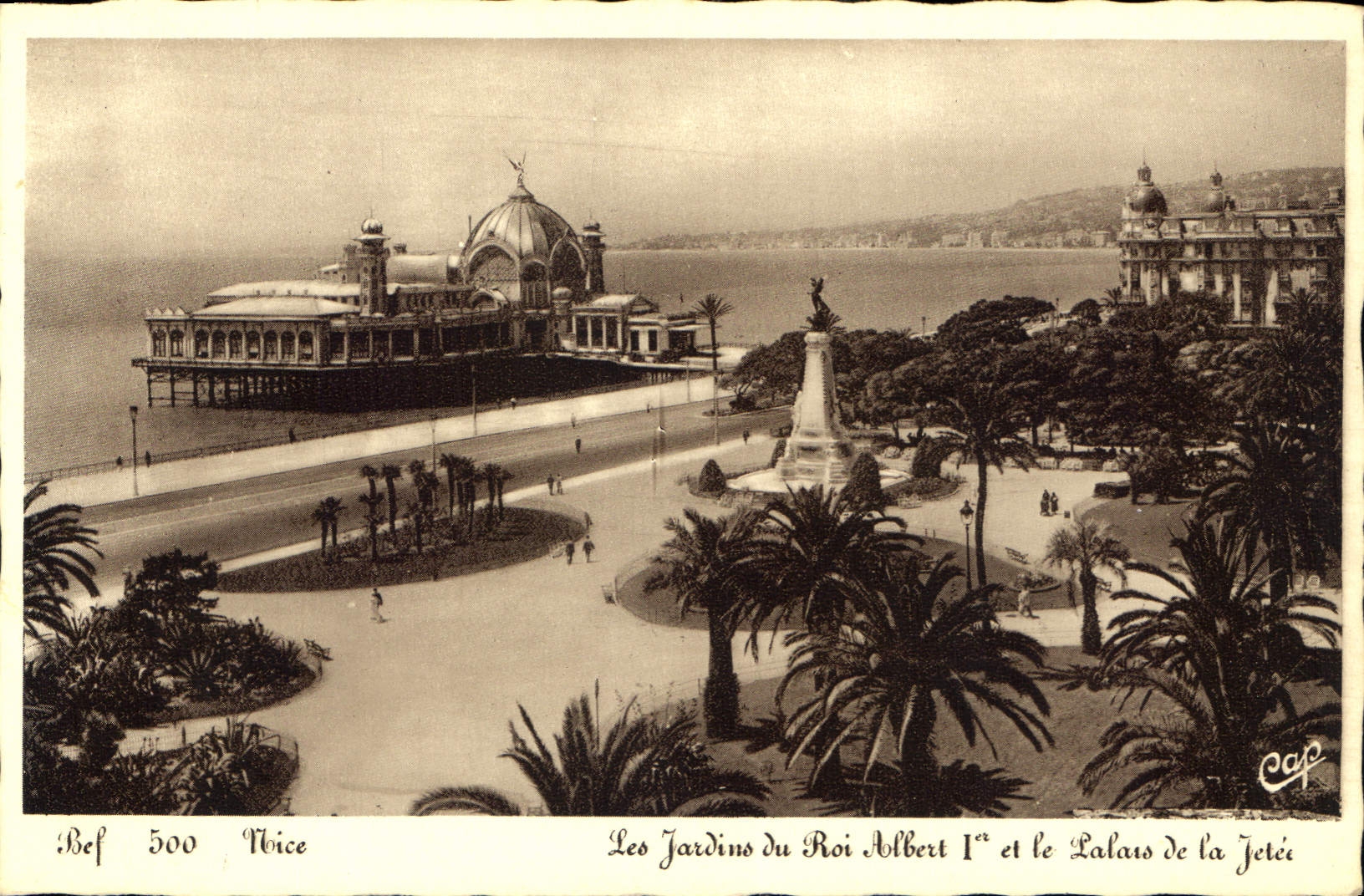 CPA Nice Les Jardins du Roi Albert I et le Palais de la Jetee