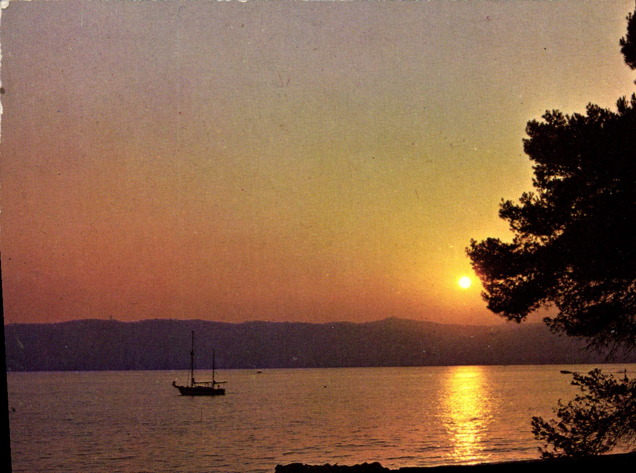 CPA Les Sites Merveilleux de la Cote d'Azur Coucher de Soleil sur la Mediterranee