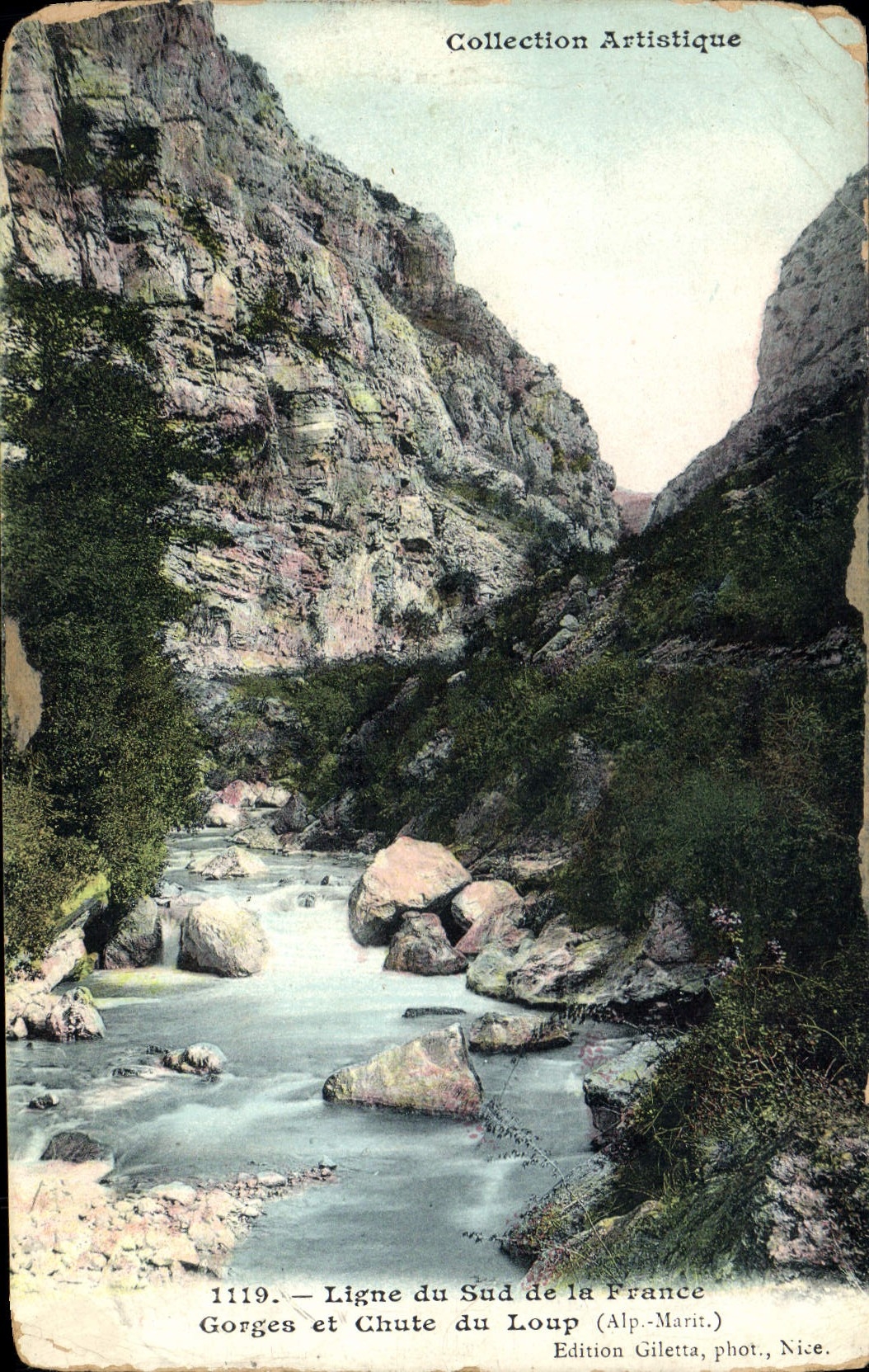 CPA Ligne du Sud de la France Gorges et Chute du Loup Alp Marit