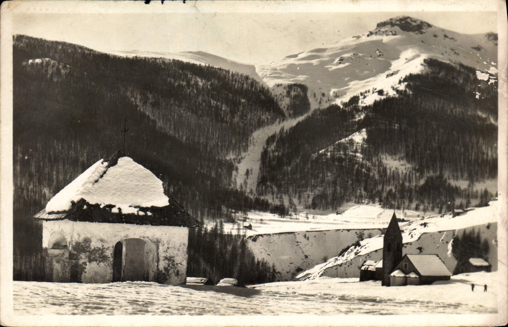 CPA A Uron La Cime de la Donna et la Piste 