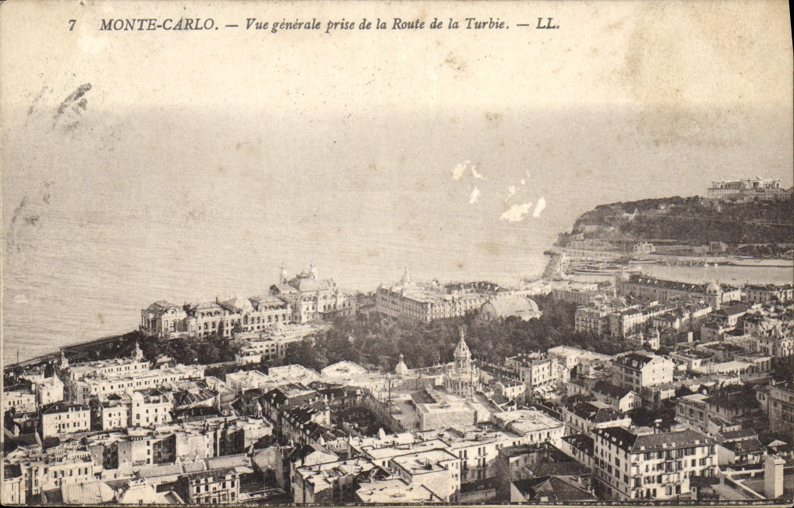 CPA Monte Carlo Vue generale prise de la Route de la Turbie
