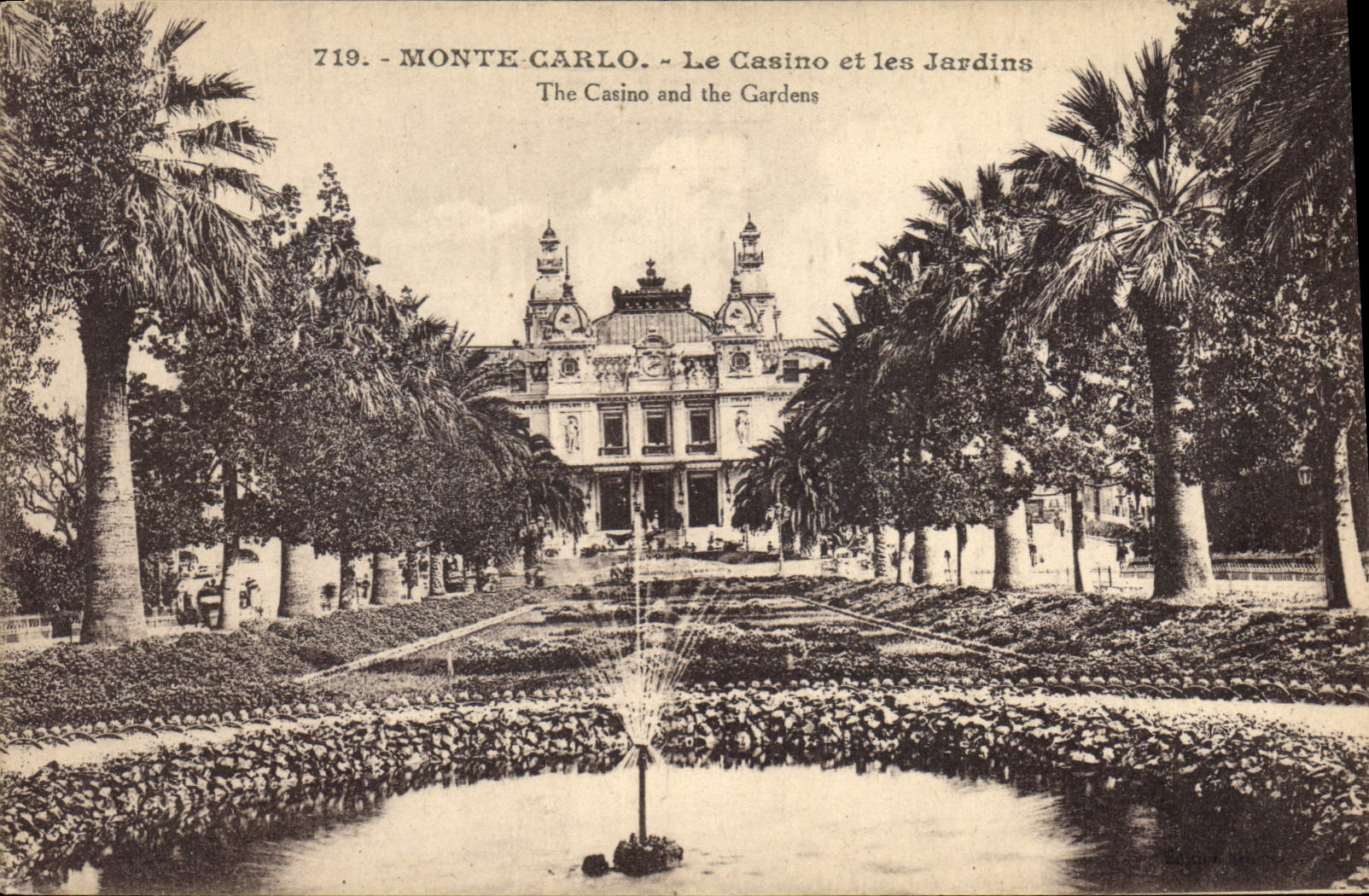 CPA Monte Carlo Le Casino et les Jardins 