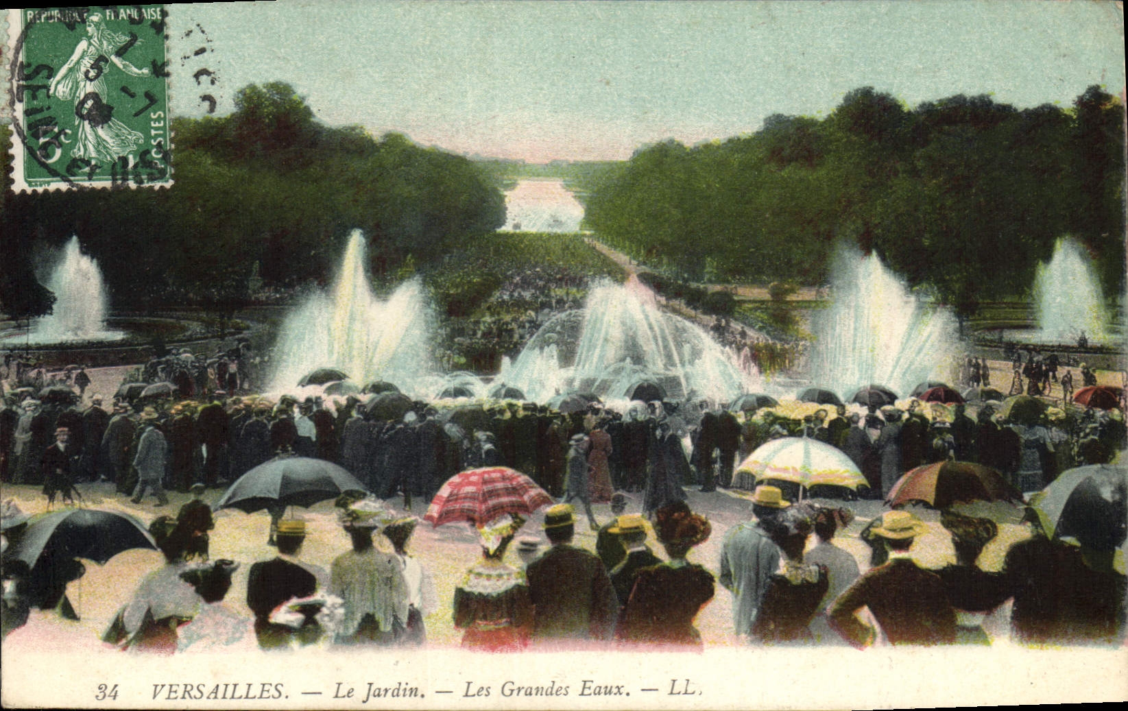 CPA Versailles Le Jardin Les Grandes Eaux 