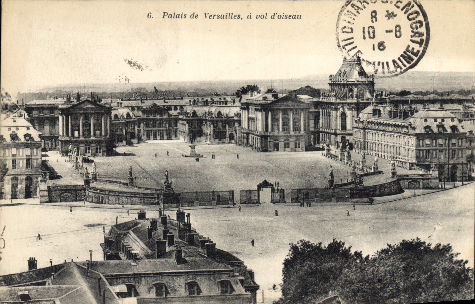 CPA Palais de Versailles a vol d'oiseau 