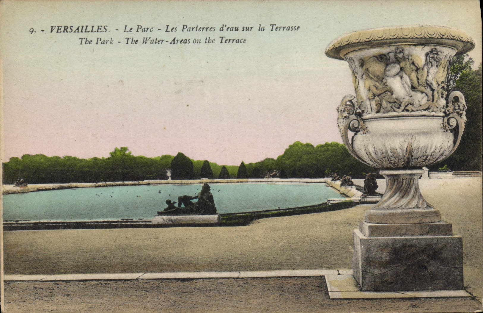 CPA Versailles le Parc Les Parlerres d'eau sur la Terrasse 