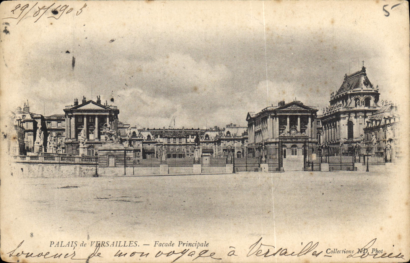 CPA Palais de Versailles Facade Principale 
