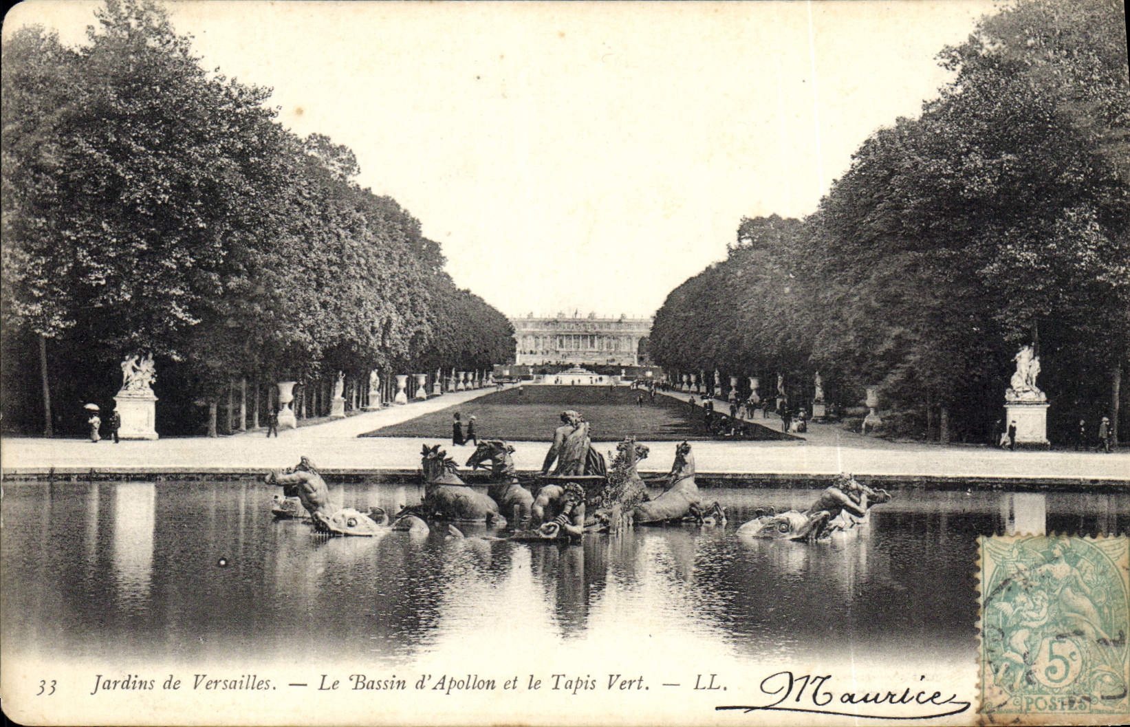CPA Jardins de Versailles Le Bassin d'Apollon et le Tapis Vert 