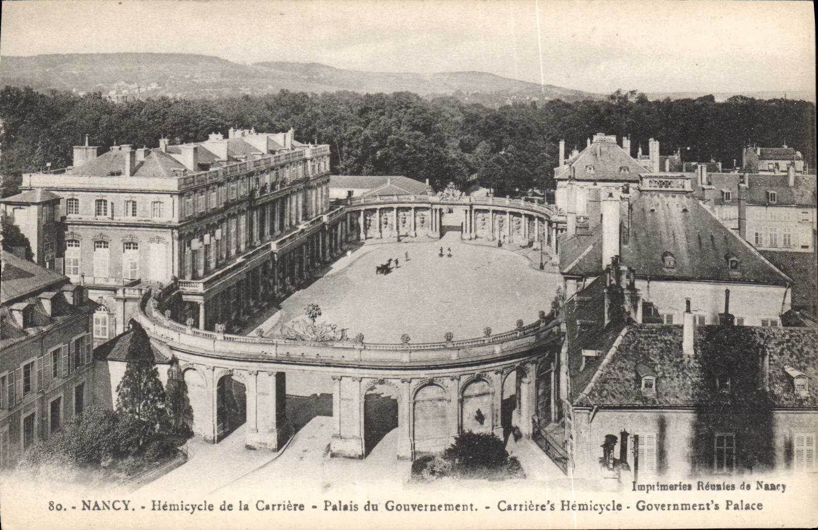 CPA Nancy Hemicycle de la Carriere et Palais du Gouvernement 