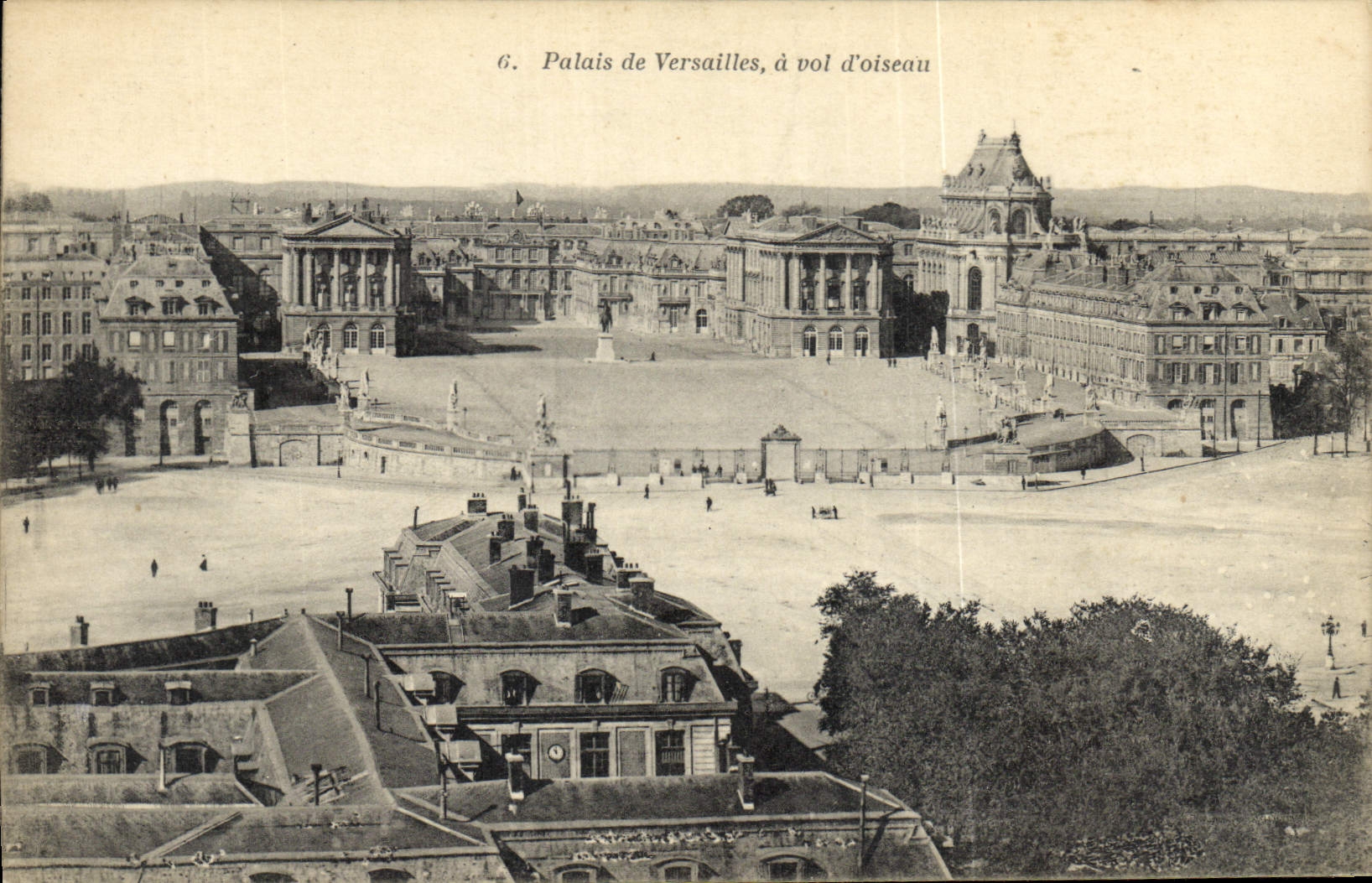 CPA Palais de Versailles a vol d'oiseau 