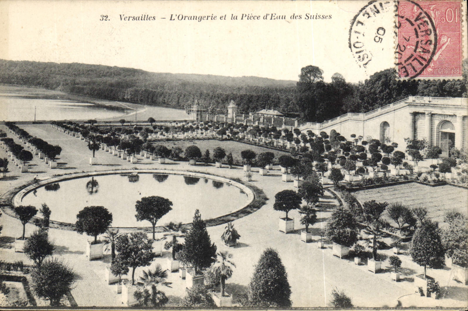 CPA Versailles L'Orangerie et la Piece d'Eau des Suisses 