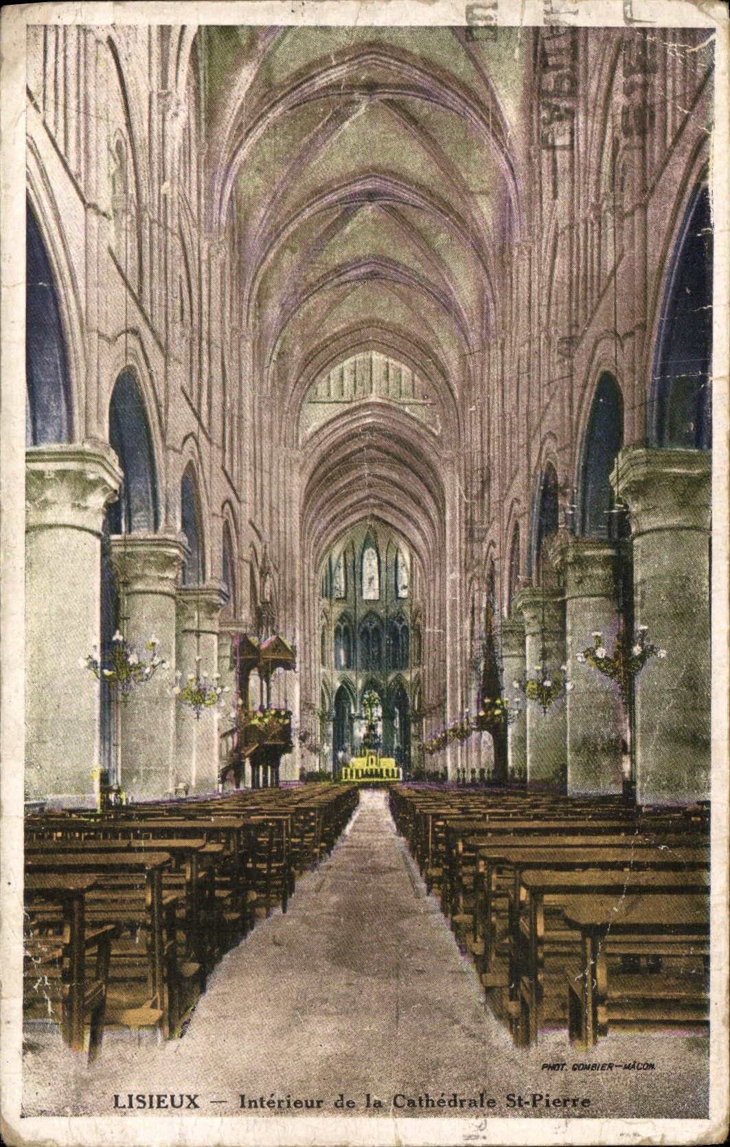 CPA Lisieux Interieur de la Cathedrale St Pierre 