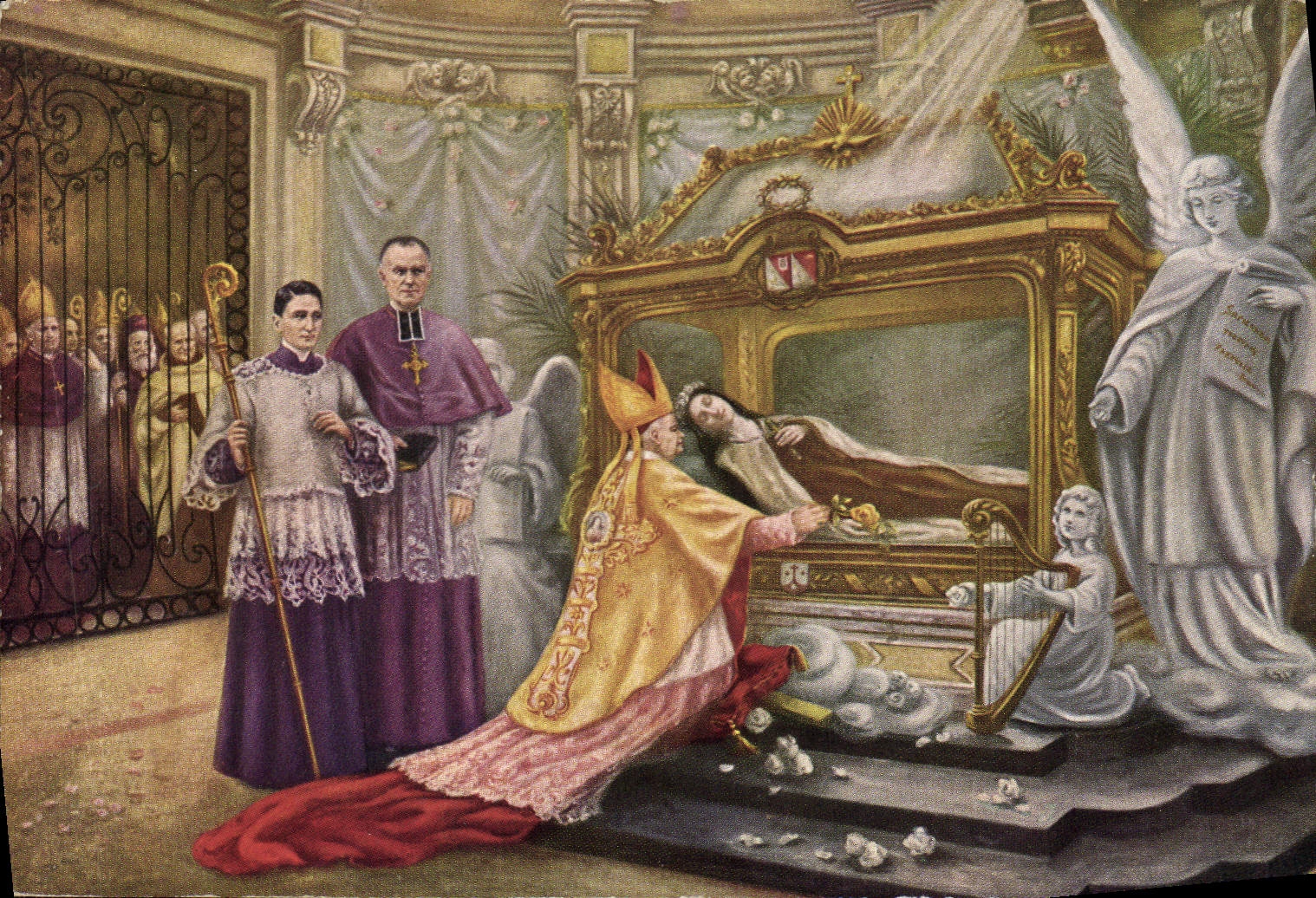 CPA Devant la Chasse de Ste Therese de l'Enfant Jesus le 30 Septembre 1925 