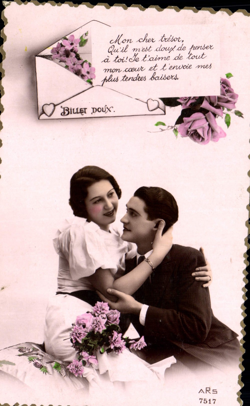 CPA Billet doux Femme