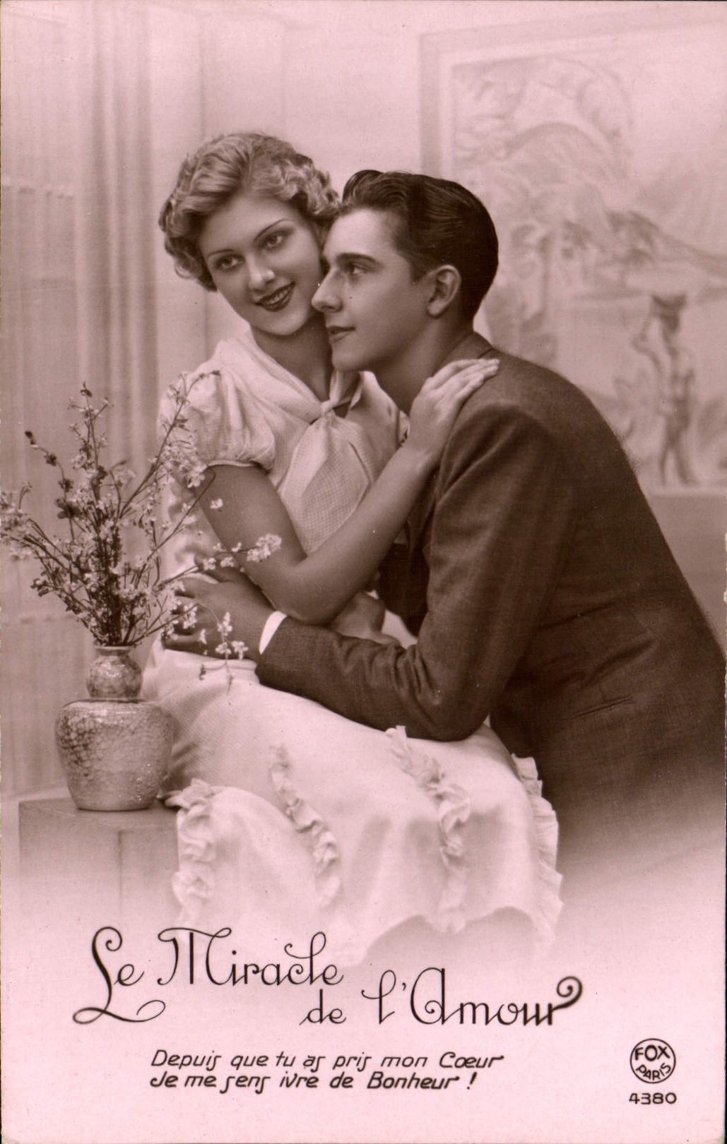 CPA Le Miracle de l'Amour Depuis que tu as pris mon Coeur je me sens ivre de Bonheur Femme