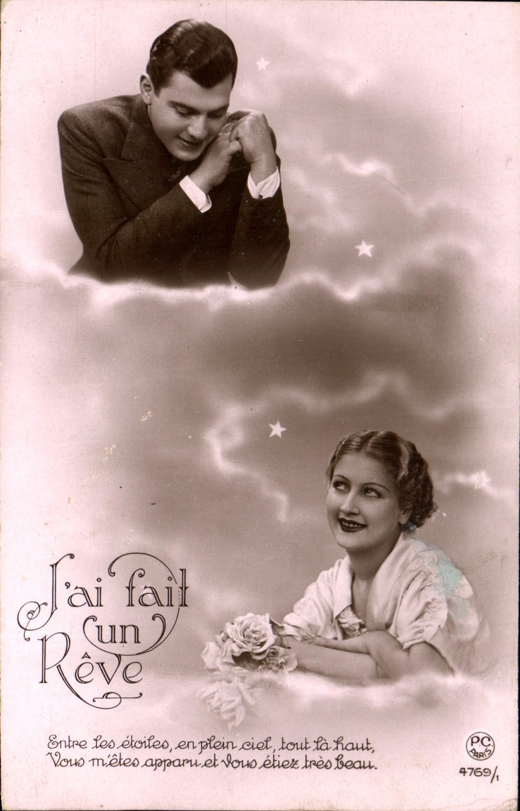 CPA J'ai fait un Reve Femme