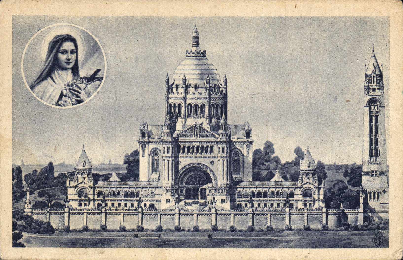 CPA La Basilique de Lisieux Vue generale du Projet
