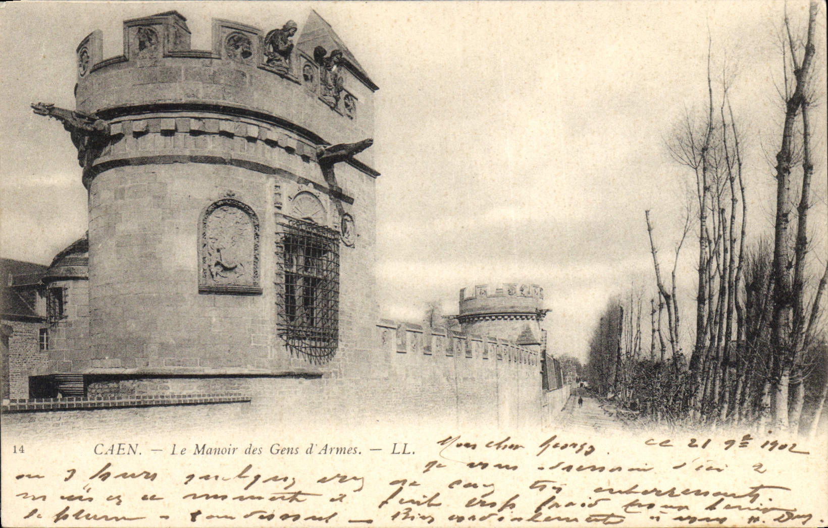 CPA Caen Le Manoir des Gens d'Armes 