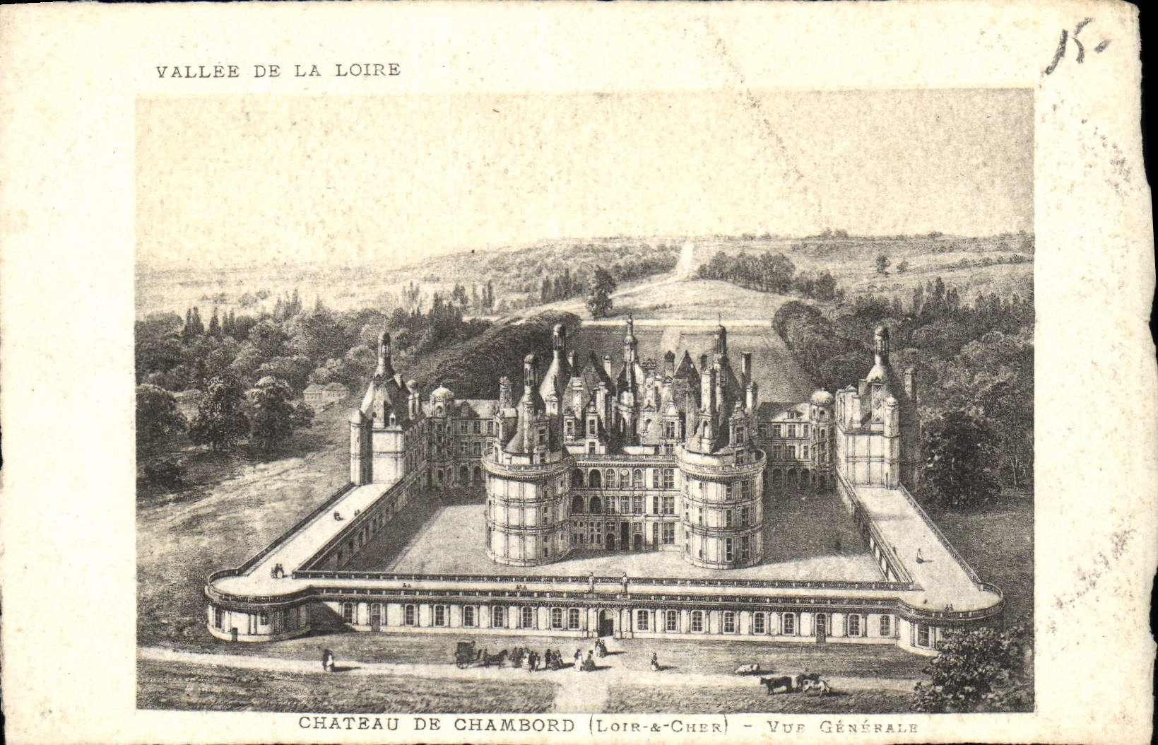 CPA Valee de la Loire Chateau de Chambord Loir & Cher Vue generale 