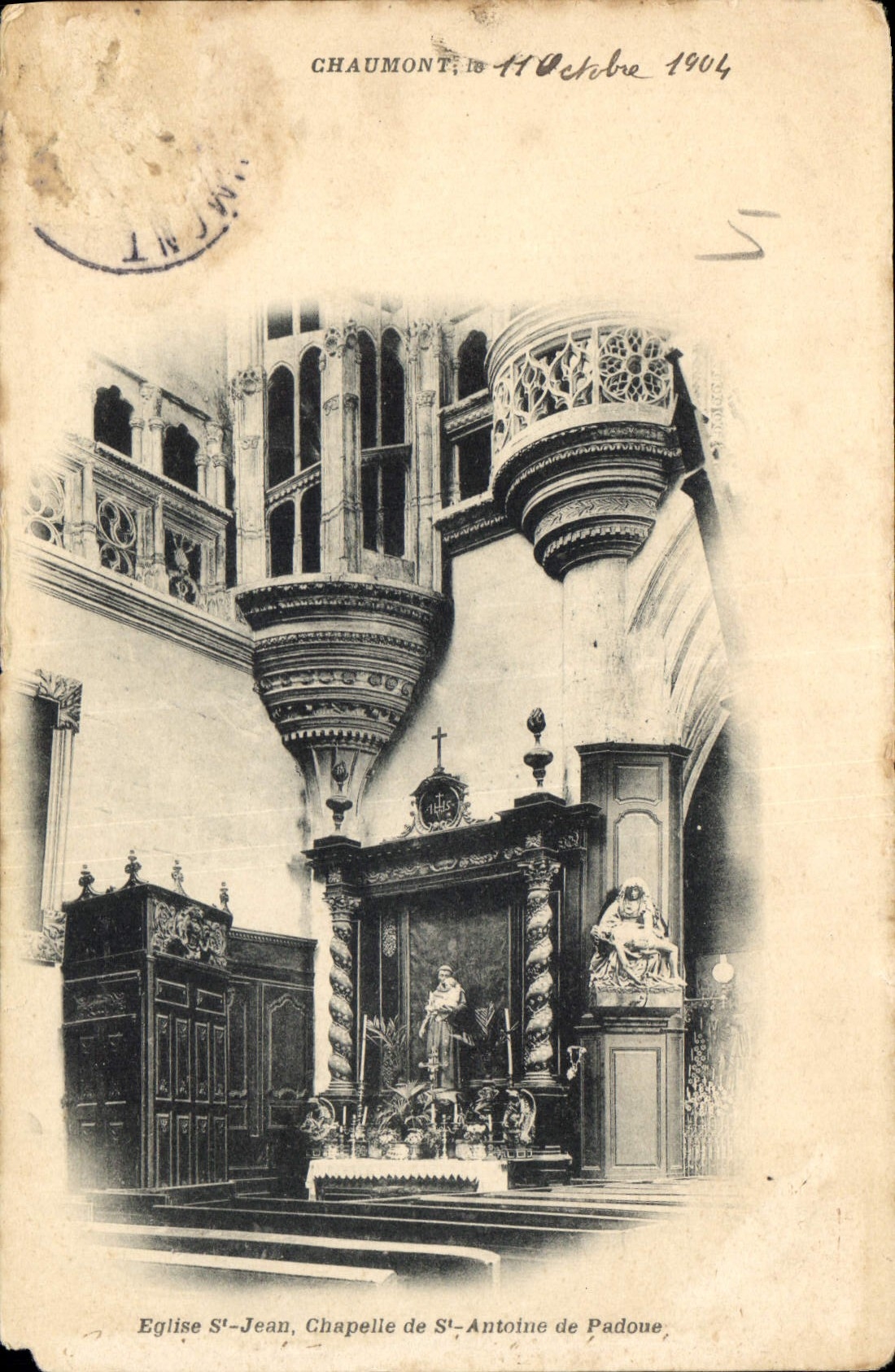 CPA Chaumont Eglise St Jean Chapelle de St Antoine de Padoue 